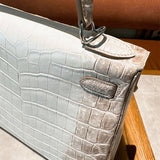 Side view of versatile structured handbag