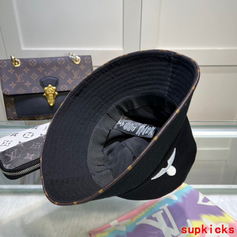 Close-up detail view of Louis Vuitton unisex cap