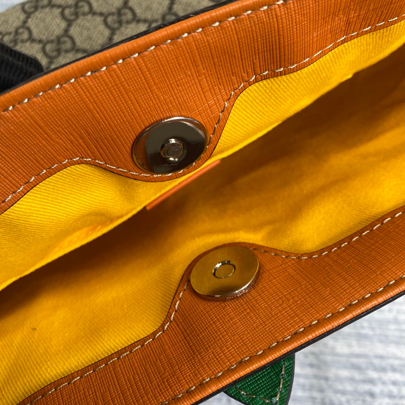Close-up detail of statement polished women's handbag – women's statement bag