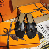 Hermès Camel Gladiator Sandals - Back View