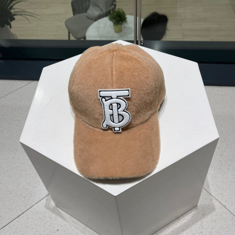 Close-up detail view of Burberry unisex cap