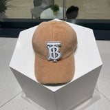 Close-up detail view of Burberry unisex cap