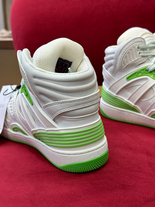 Gucci sneakers detailed view showing premium designer craftsmanship
