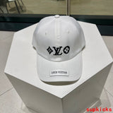 Close-up detail view of Louis Vuitton unisex cap