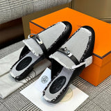 Hermes shoes Style 210 - texture and material detail