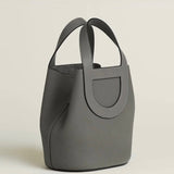 Side view of balanced structured handbag