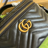Back view of classic elevated women's handbag – women's luxury handbag