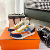 Hermes shoes Style 355 - front view, statement logo accent