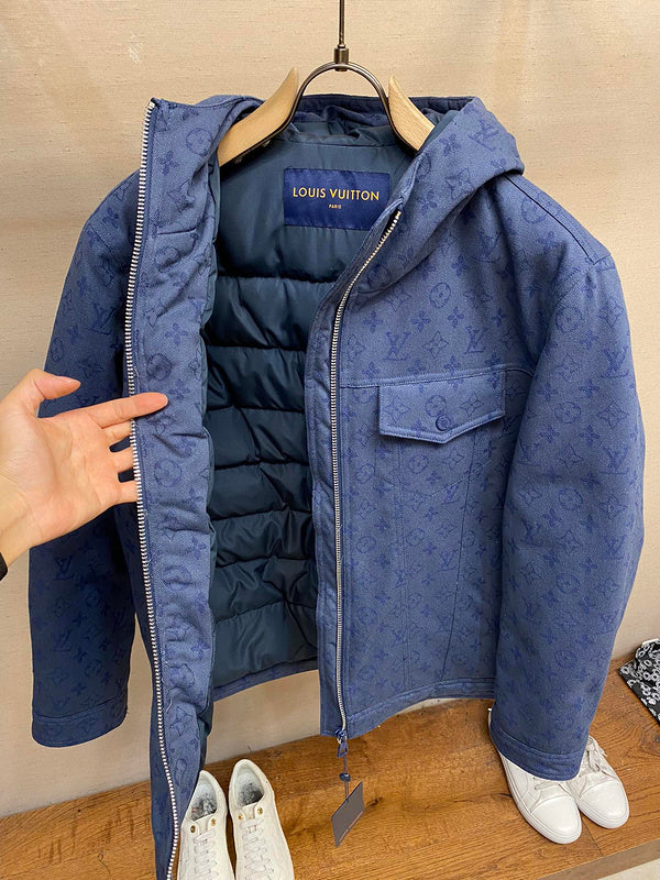 Back view of Louis Vuitton luxury clothing with contemporary cut