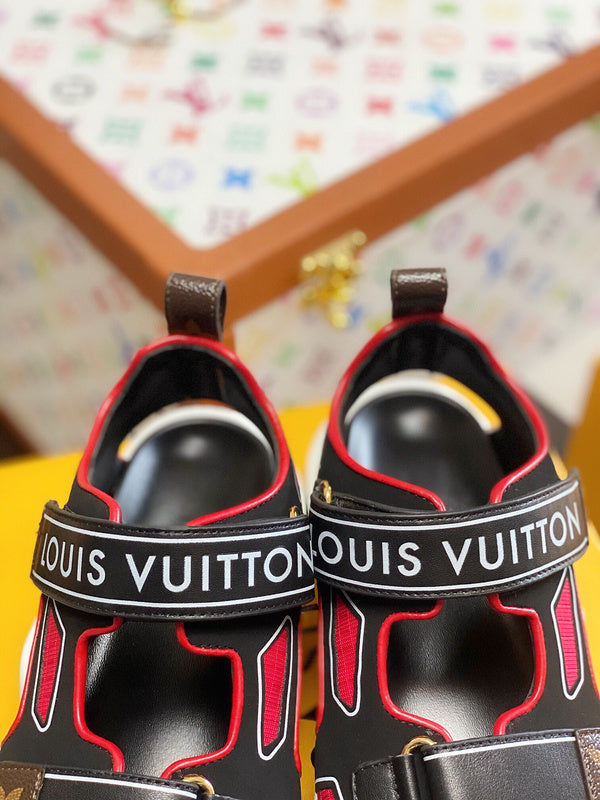 Close-up of Louis Vuitton shoes craftsmanship