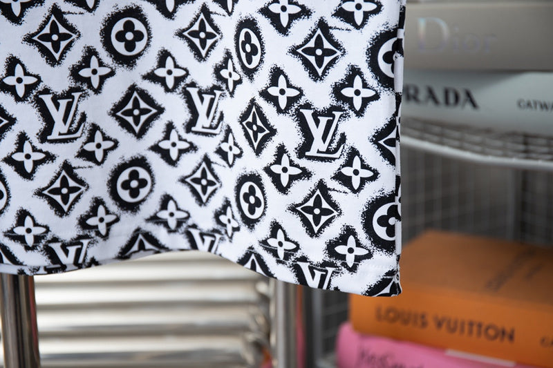 Front view of Louis Vuitton cotton t-shirt with monogram-inspired silhouette