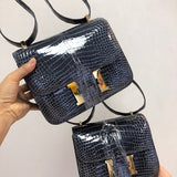Poised bag shown from front angle