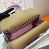 Understated bag shown from front angle