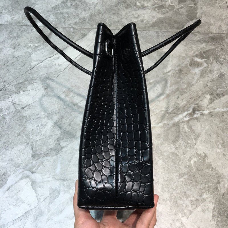 Statement Vegan Leather Handbag - Modern Structured Build | Women's Designer-Inspired Purse #907 - back view (image 4) of designer-inspired handbag