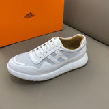Hermès White Classic Ballet Flats - Heel Detail View