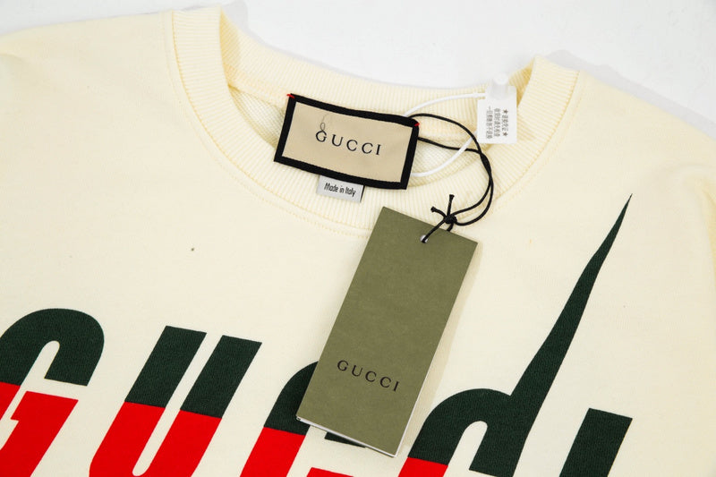 Full styled look of Gucci luxury clothing with relaxed-fit cut