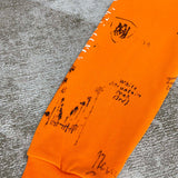 Close-up of Amiri hoodie craftsmanship