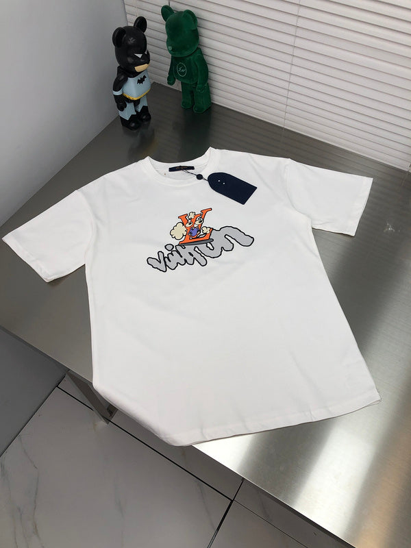 Back view of Louis Vuitton cotton t-shirt with logo-detail design