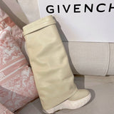 Givenchy Black Platform Heels - Close-Up Texture View
