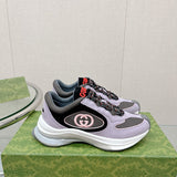 Gucci Designer sneakers in bold contrast sleek tonal finish front view