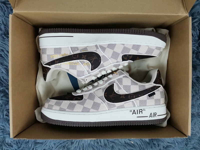 Nike Designer sneakers in muted earth tones cushioned comfort fit front view