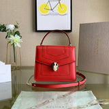 Classic Faux Leather Handbag - Smooth Faux-Leather Exterior | Women's Premium Handbag #1698 - product detail shot (image 10) of designer-inspired handbag