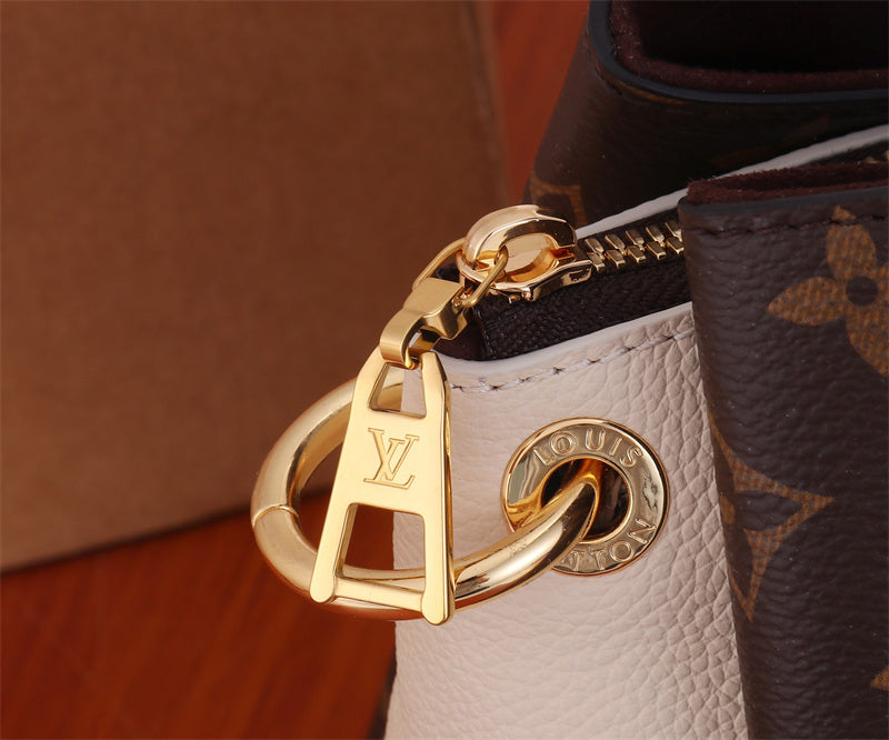  clean-lined top-handle bag styled with outfit