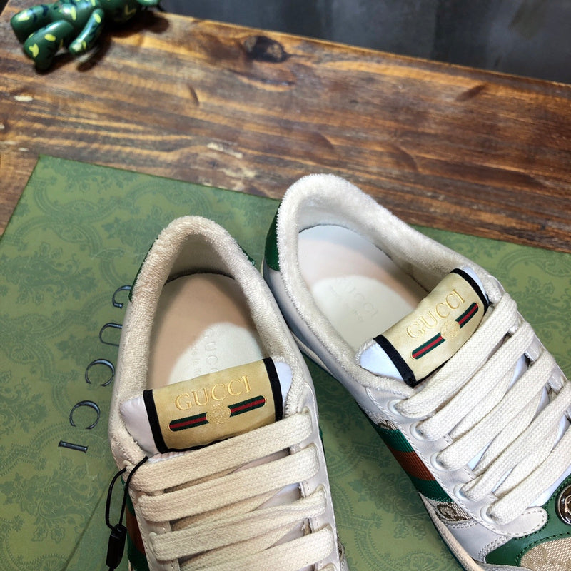 Gucci sneakers detailed view showing premium designer craftsmanship