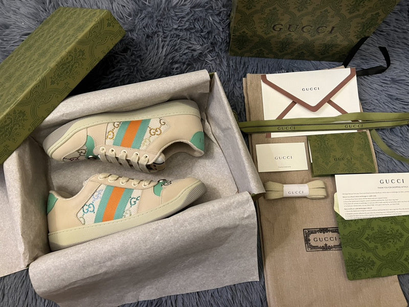 Gucci stone beige luxury sneakers view 10 chunky sole construction
