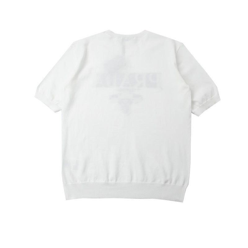 Side profile of Polo cotton polo shirt with signature branding