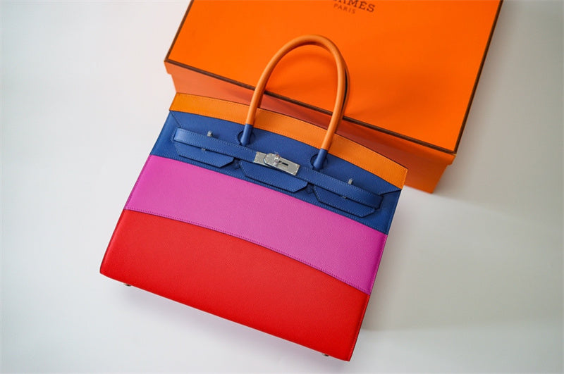Side view of smart structured handbag