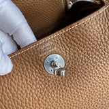 Close-up detail of polished bag design