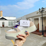 Gucci bold contrast luxury sneakers view 6 breathable knit upper
