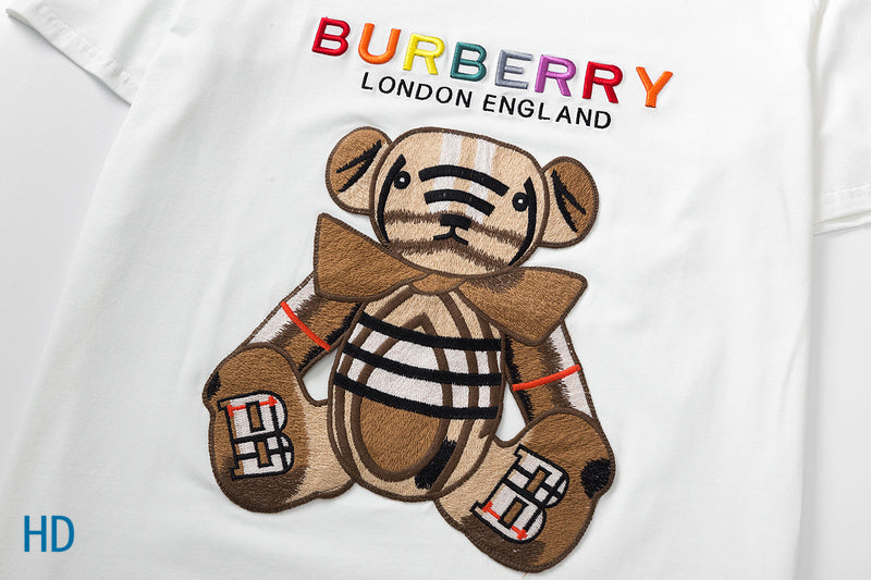 Close-up of Burberry t-shirt craftsmanship