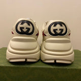 Gucci soft grey luxury sneakers view 5 padded collar comfort