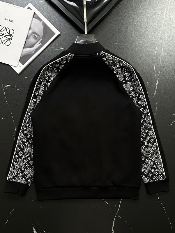 Side profile of Louis Vuitton luxury clothing with label-forward styling