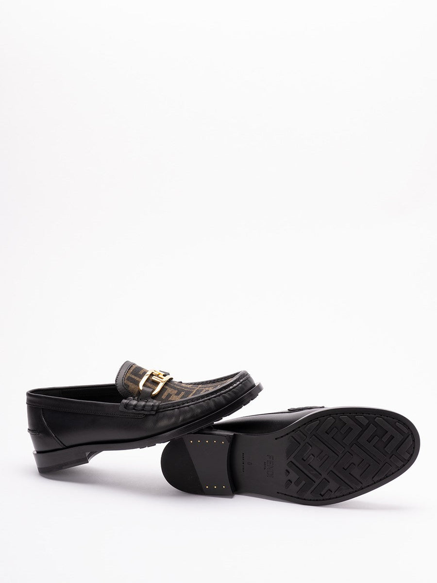 Close-up of Fendi athletic hardware and fine stitching