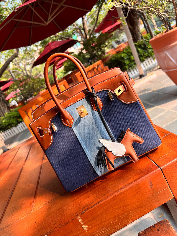 Close-up detail of timeless bag design