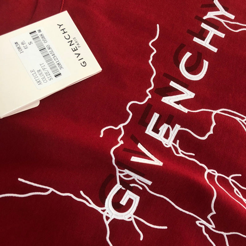 Front view of Givenchy luxury clothing with signature branding