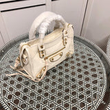 Interior view of statement everyday-luxe women's handbag – women's statement bag