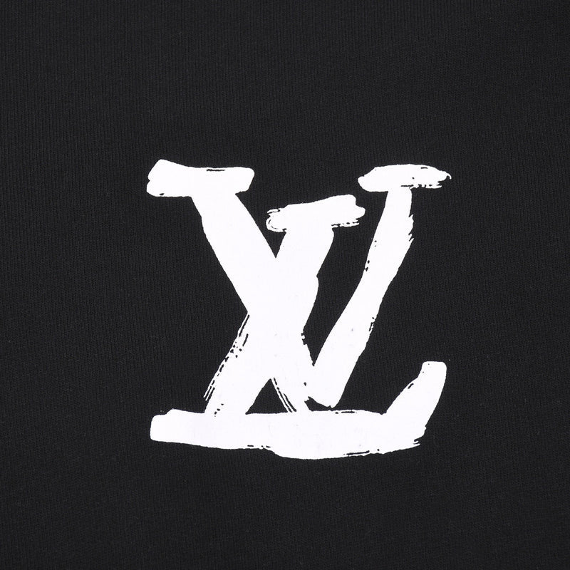 Flat lay presentation of Louis Vuitton luxury clothing with streetwear-inspired cut
