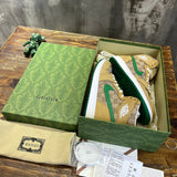 Gucci sneakers detailed view showing premium designer craftsmanship