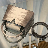  Sleek tote bag carried on shoulder 16