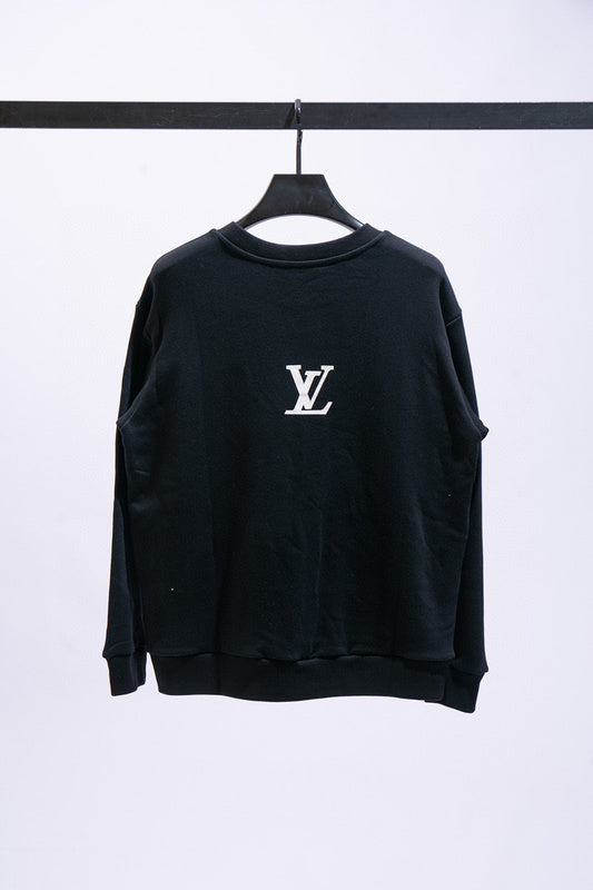 Side profile of Louis Vuitton luxury clothing with label-forward styling