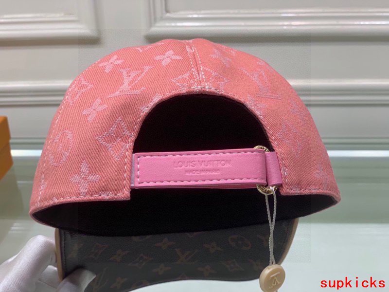 Close-up detail view of Louis Vuitton unisex cap