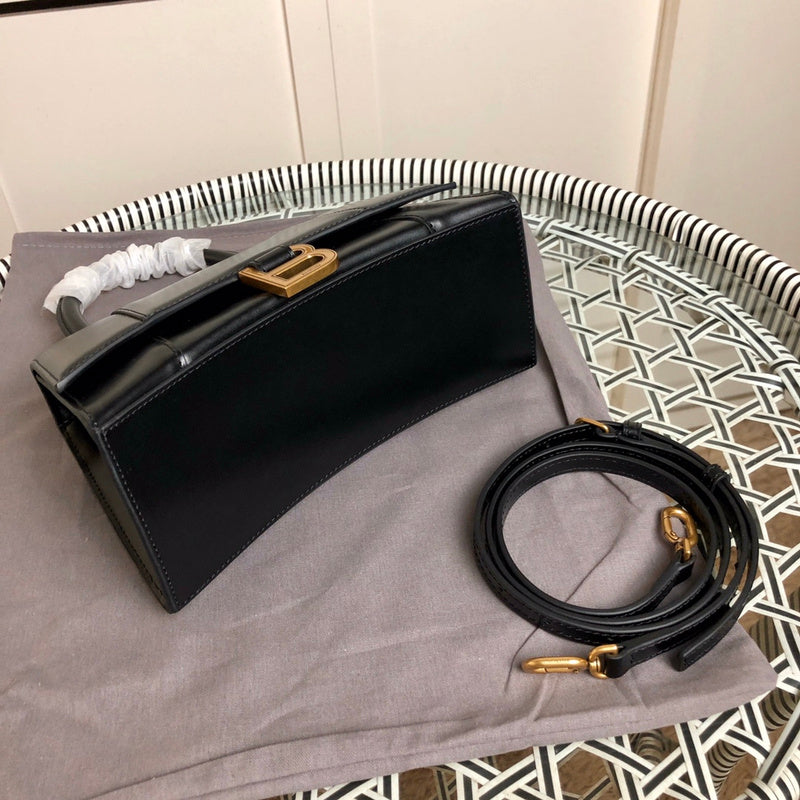Back view of structured classic women's handbag – women's everyday handbag