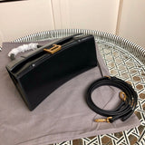 Back view of structured classic women's handbag – women's everyday handbag