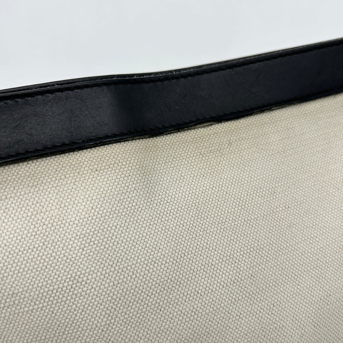 Balenciaga Navy Canvas Leather Large Zip Pouch | Designer Luxury Handbag