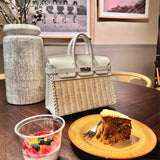  chic carryall bag detail view showing craftsmanship