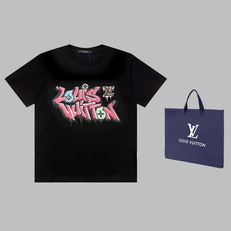Back view of Louis Vuitton cotton t-shirt with logo-detail design